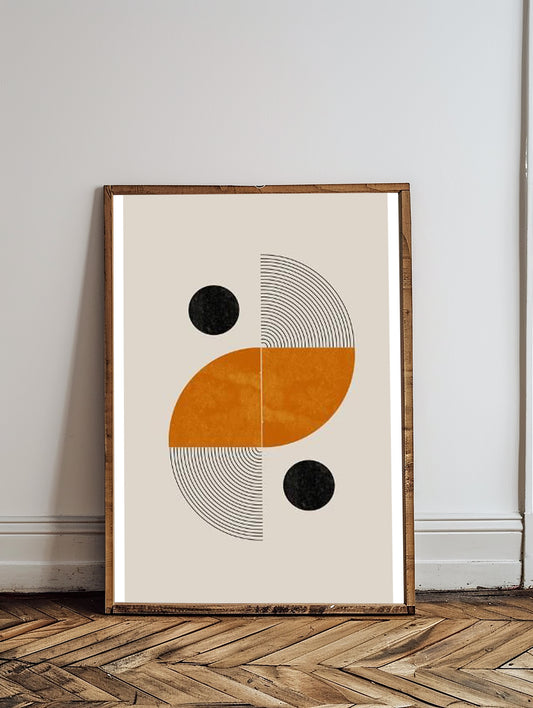 "Minimalist Geometric Abstract Wall Art – Modern Balance & Harmony Print"