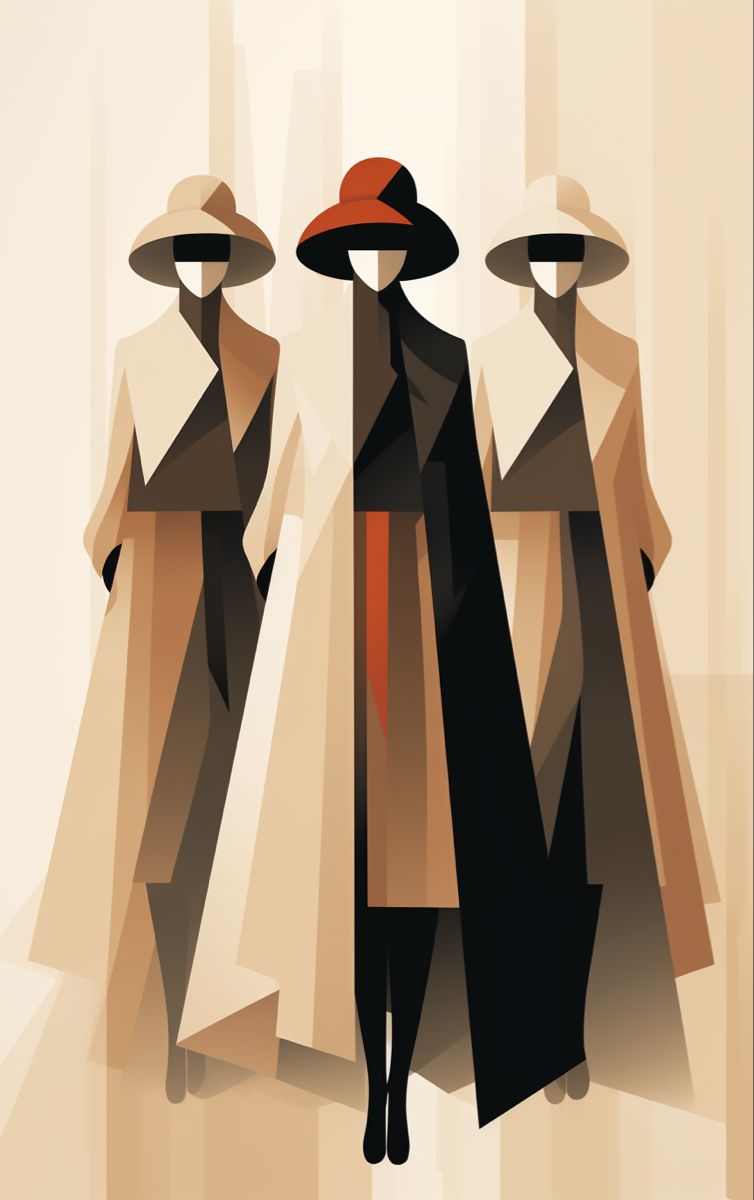 "Elegant Fashion Abstract Wall Art – Modern Minimalist Women Illustration"