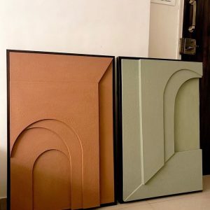 "Arched Balance" – Dual-Tone Textured 3D Wall Art Set