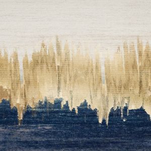 Golden Echoes" – Textured Abstract Skyline Art Print