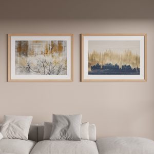 Whispers of Winter" – Neutral Abstract Tree Art Print