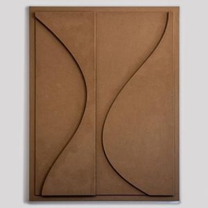 Earth-Toned 3D Wall Art – Abstract Curved Relief in Sculpte