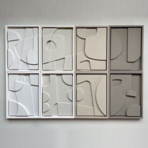 "Architectural Rhythms" – 8-Piece Modular 3D Wall Art Set