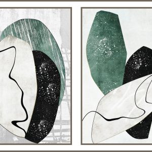 Contours of Calm" – Set of 2 Abstract Prints