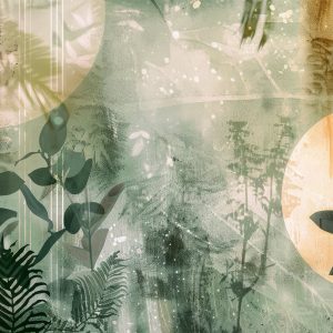 "Whispers of the Jungle" – Abstract Botanical Wall Art