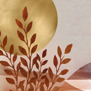 Sun-Kissed Serenity – Modern Abstract Botanical Wall Art Print