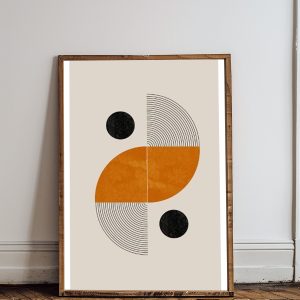 "Minimalist Geometric Abstract Wall Art – Modern Balance & Harmony Print"