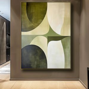 Verdant Balance – Minimalist Abstract Wall Art