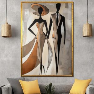 Timeless Elegance – Abstract Couple Art
